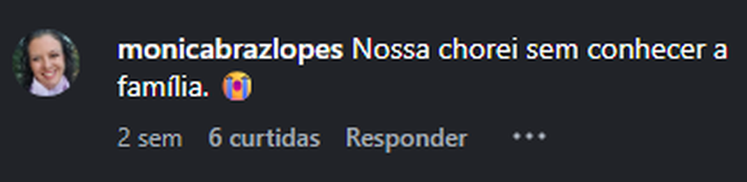 Recorte do comentário real 11 publicado no Instagram.