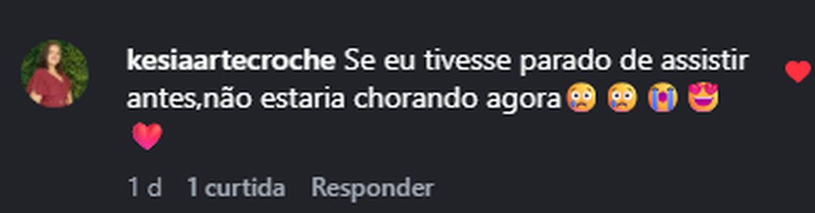 Recorte do comentário real 13 publicado no Instagram.