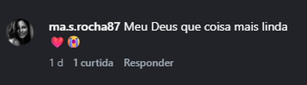 Recorte do comentário real 14 publicado no Instagram.