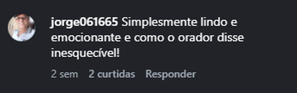 Recorte do comentário real 18 publicado no Instagram.